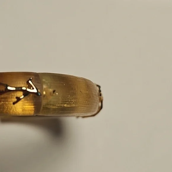Alexis Bittar Golden Lucite Bangle - Picture 3 of 5
